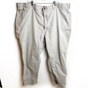 Carhartt Relaxed Fit Men's tan canvas work dungaree size: 54 x 32